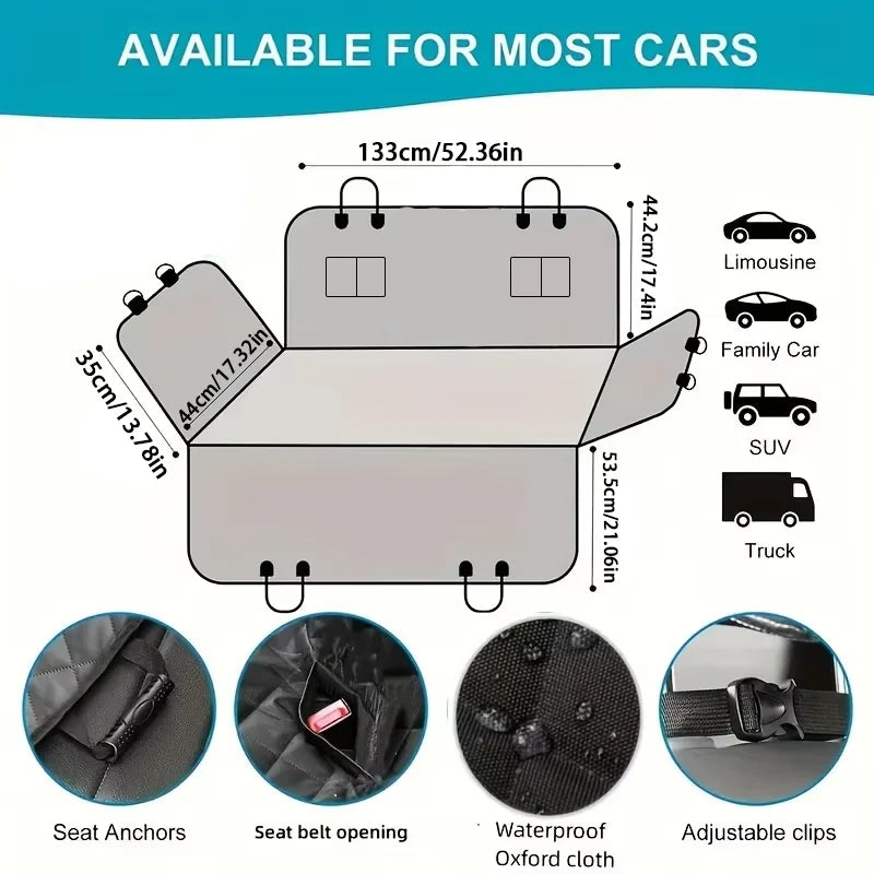 Waterproof Dog Car Seat Cover — Hammock Style