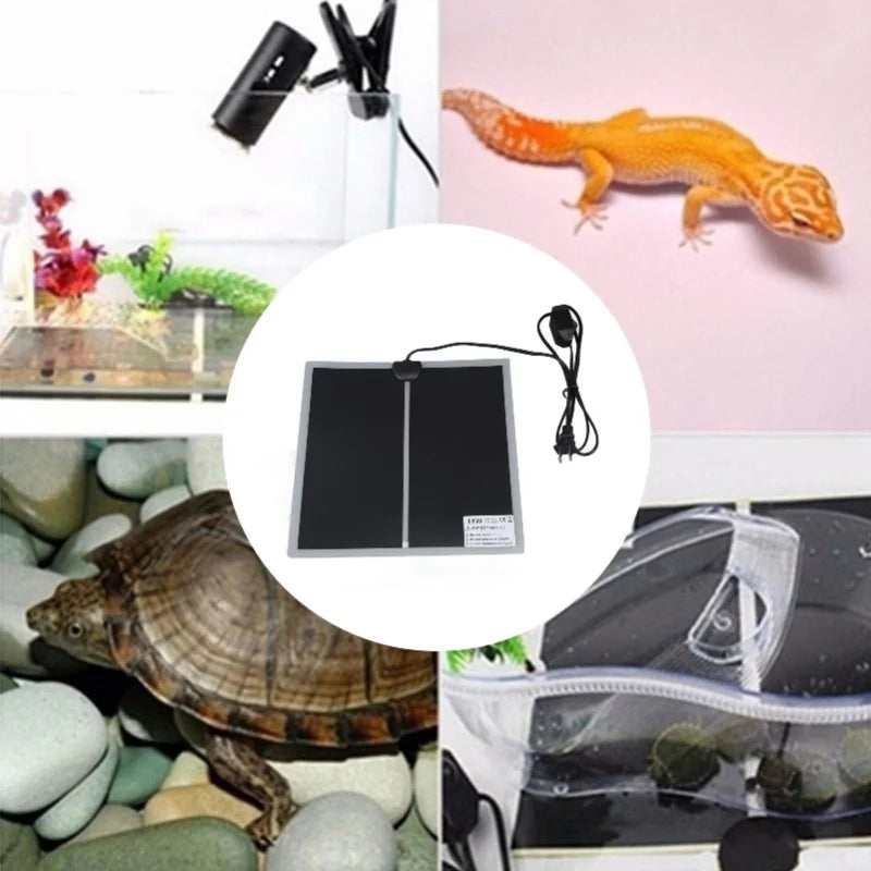 Reptile Under-Tank Heat Pad — Rapid Heating 110V Adjustable Temperature Mat