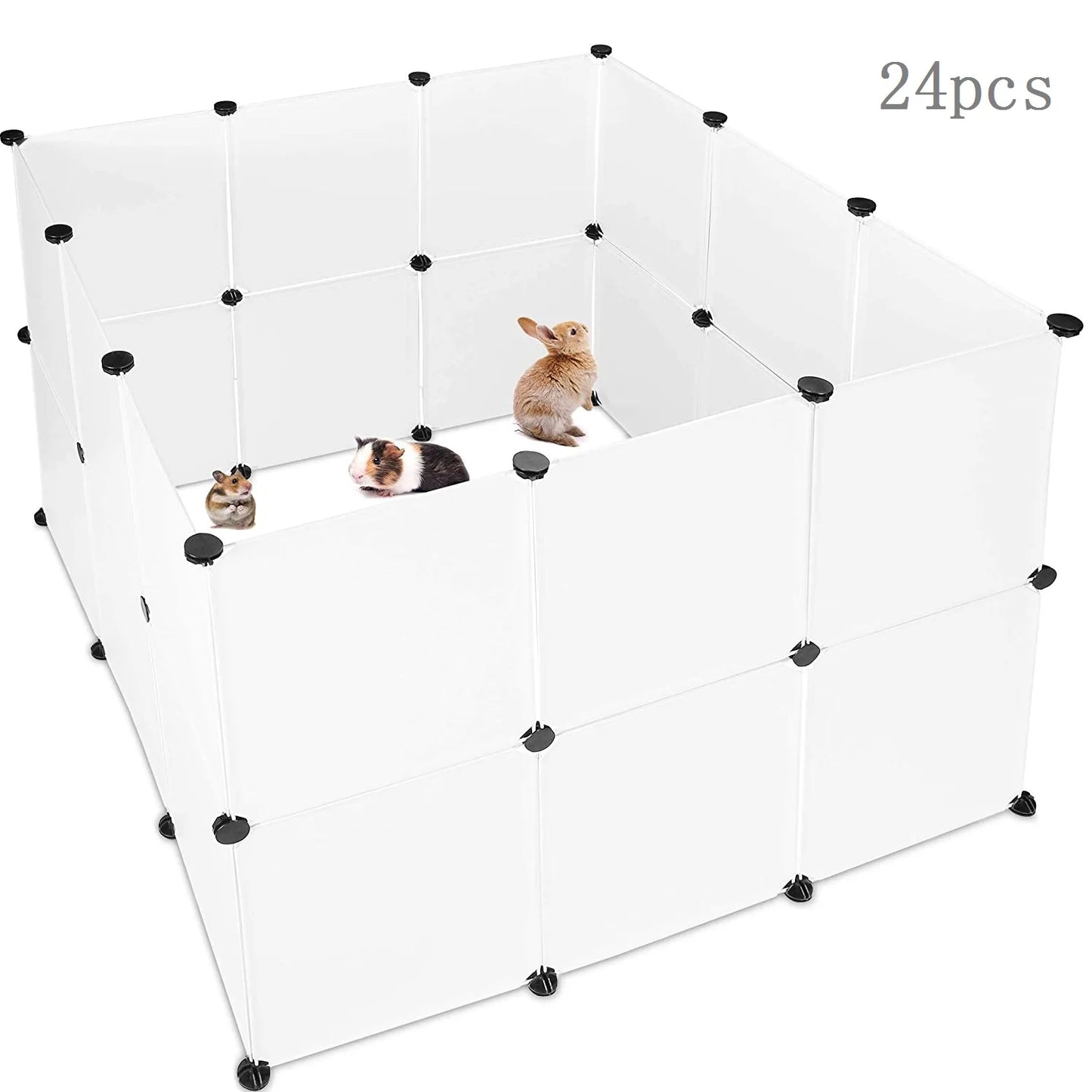 Small Animal Playpen — Foldable DIY Exercise Pen for Guinea Pigs, Rabbits & Hedgehogs