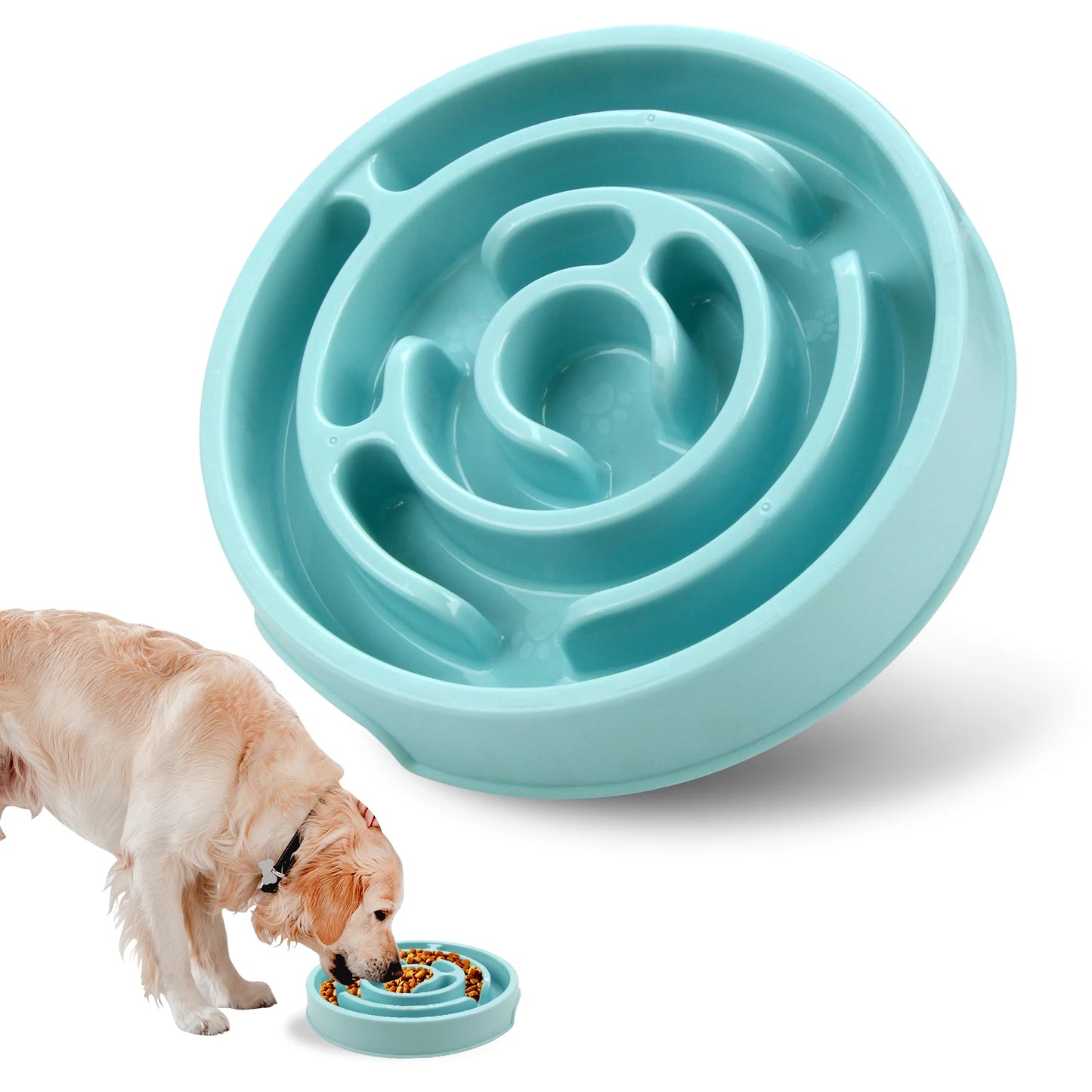 Slow Feeder Dog Bowl — Anti-Gulping Puzzle Bowl