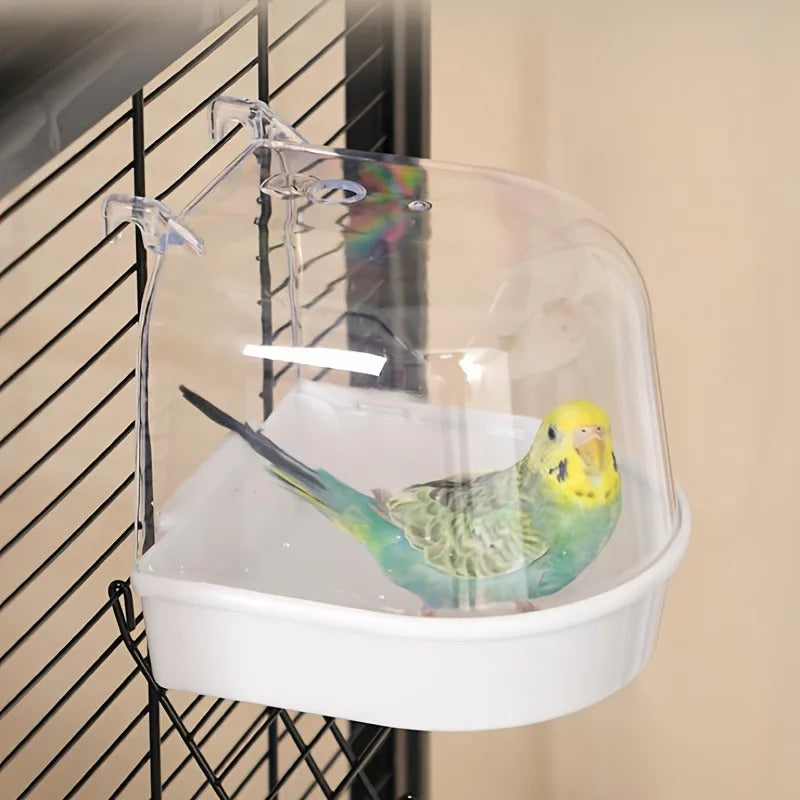 Bird Cage Bath Tub — Transparent Splash-Proof