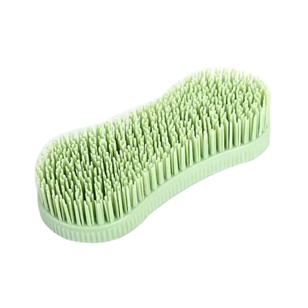 Silicone Horse Grooming Brush — Hard Bristle Equestrian Massage Tool