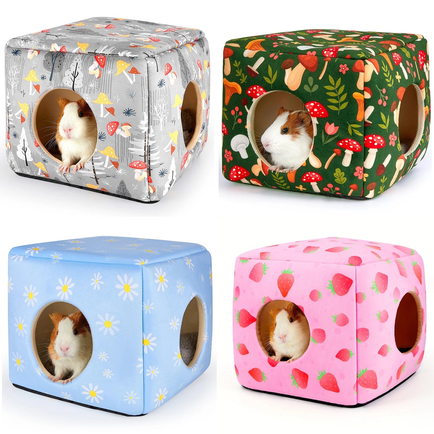 Guinea Pig Hideout House — Washable Cozy Small Animal Bed