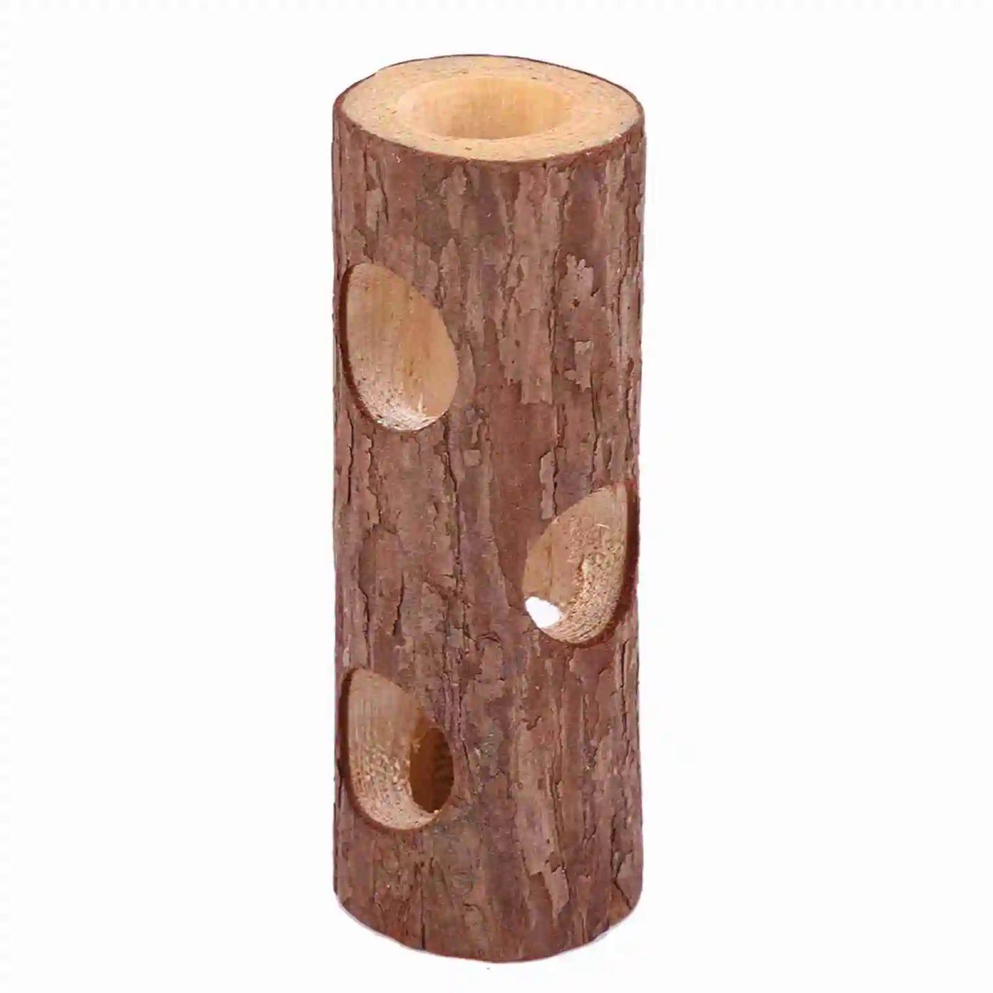 Wooden Hamster Tunnel — Exercise and Chew Toy for Small Pets
