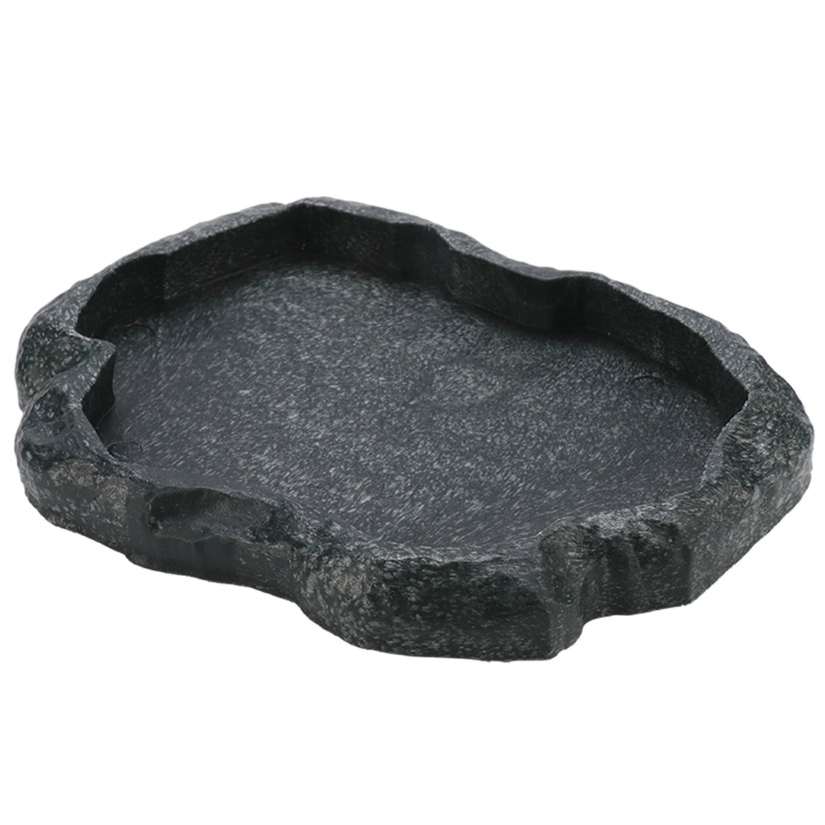 Reptile Rock Water Dish — Resin Feeder Bowl for Lizards & Tortoises