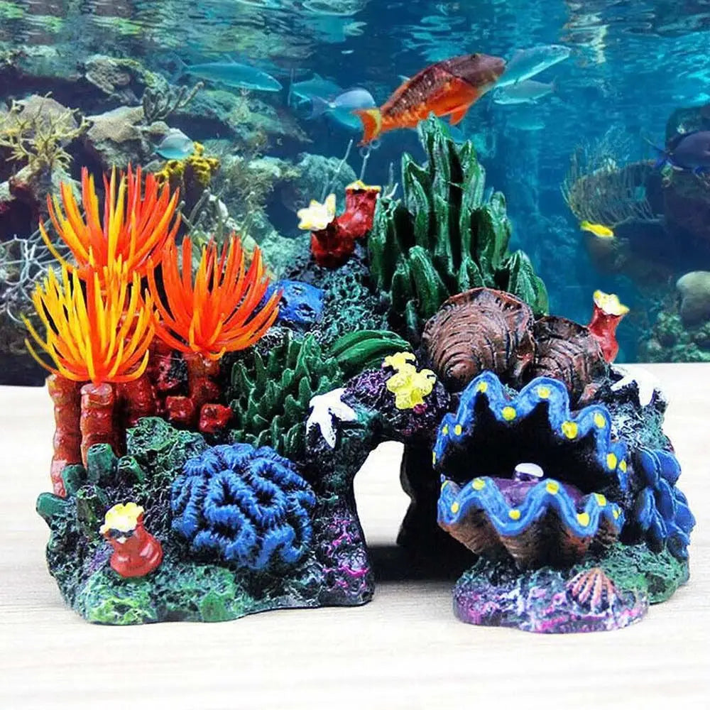 Coral Reef Island Aquarium Ornament