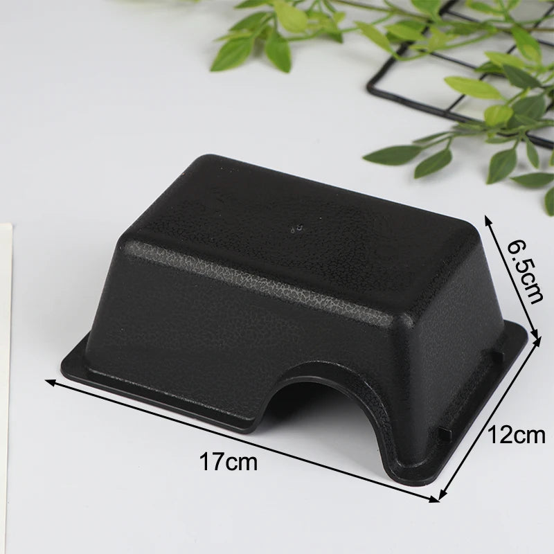 Reptile Black Ventilated Hide Box