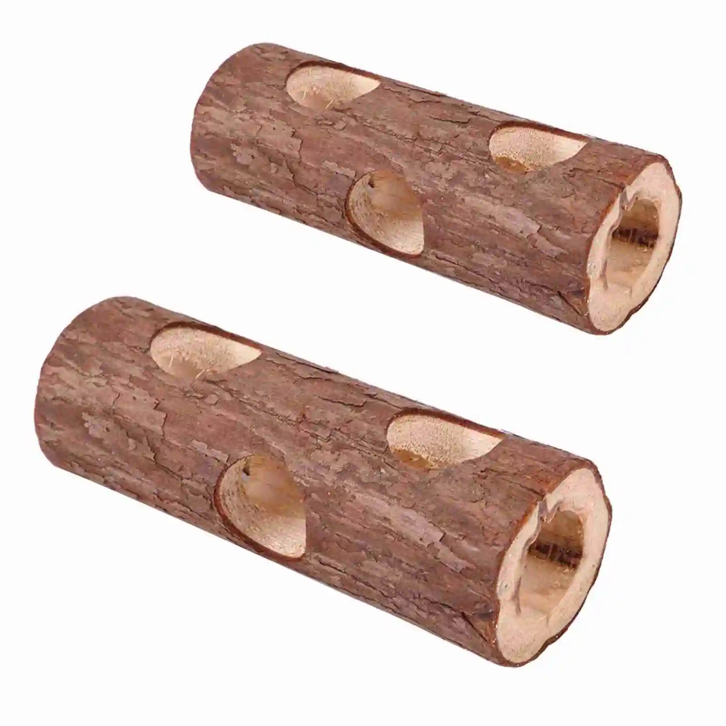 Wooden Hamster Tunnel — Exercise and Chew Toy for Small Pets