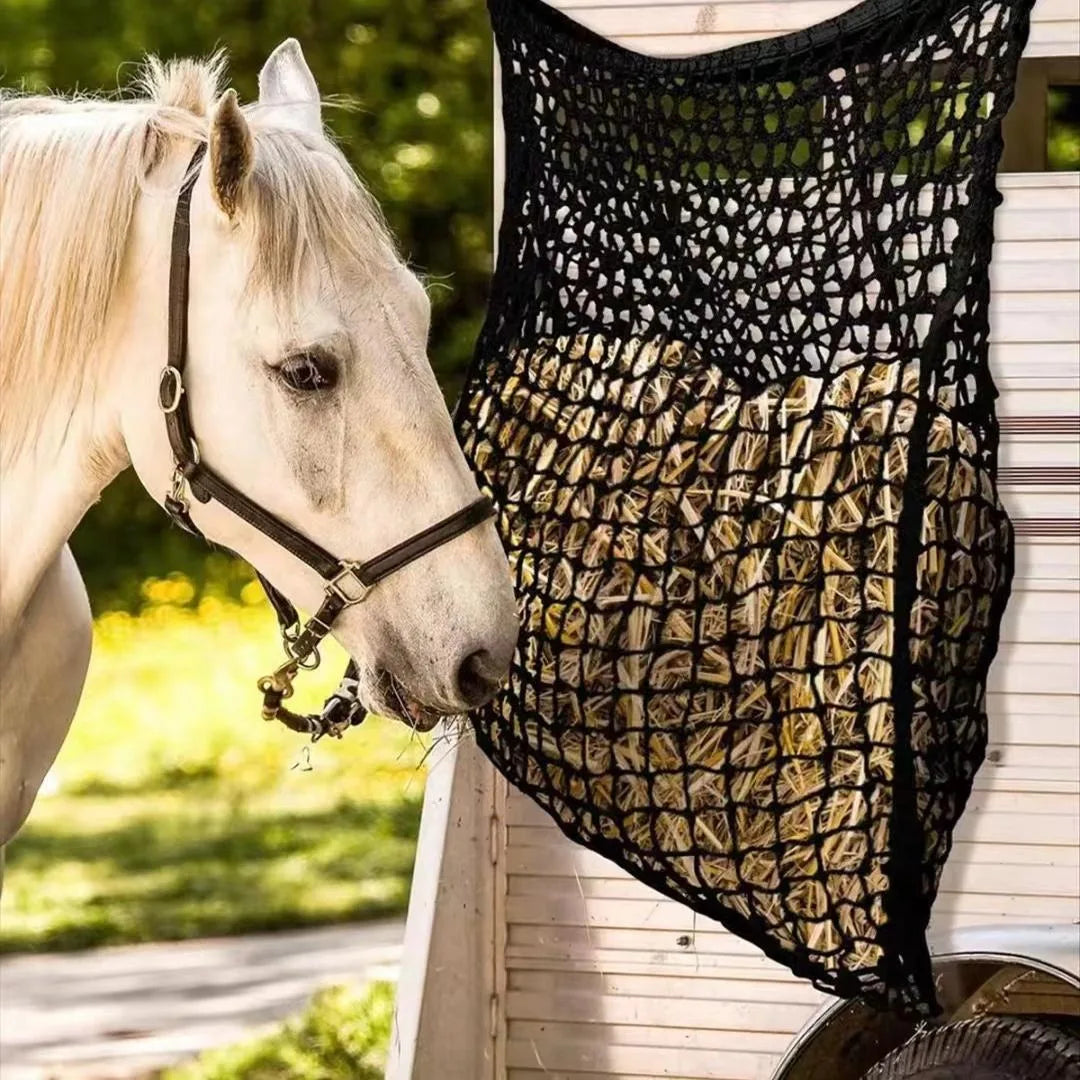 Slow Feed Hay Net for Horses — Large Capacity Hanging Feeder