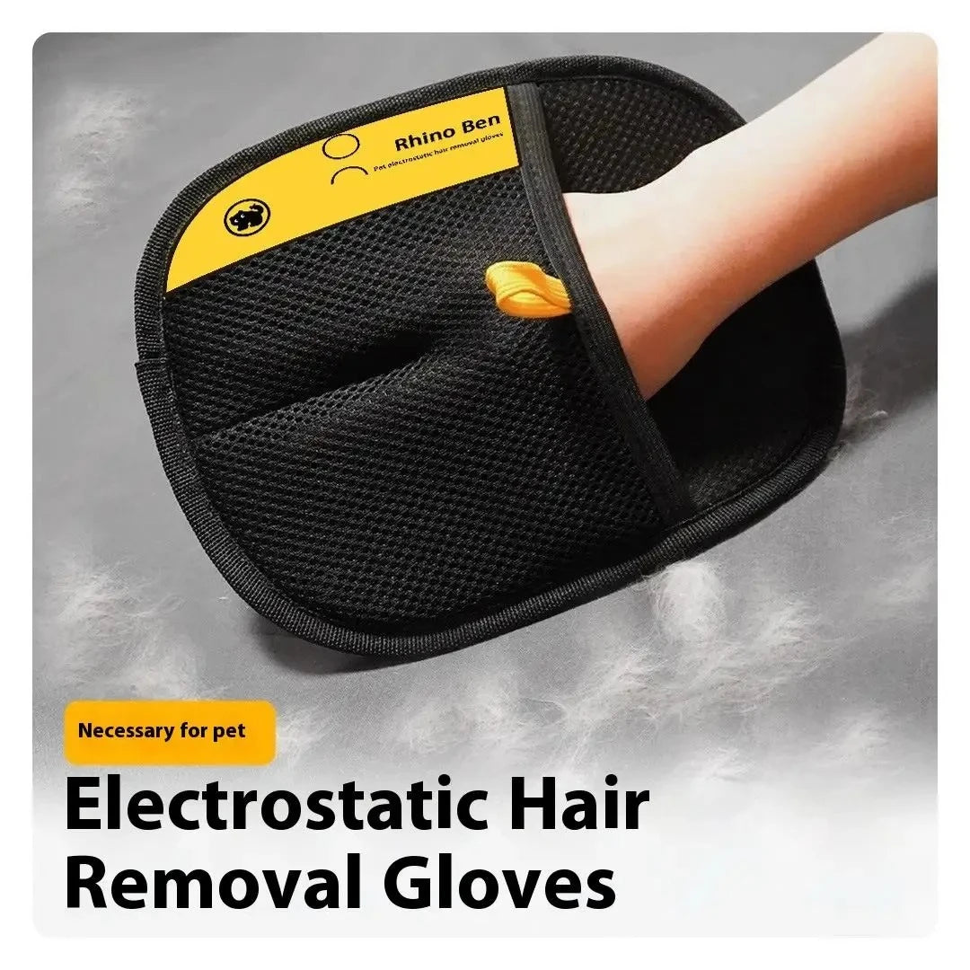 Pet Deshedding Grooming Glove — Gentle Hair Remover for Dogs & Cats