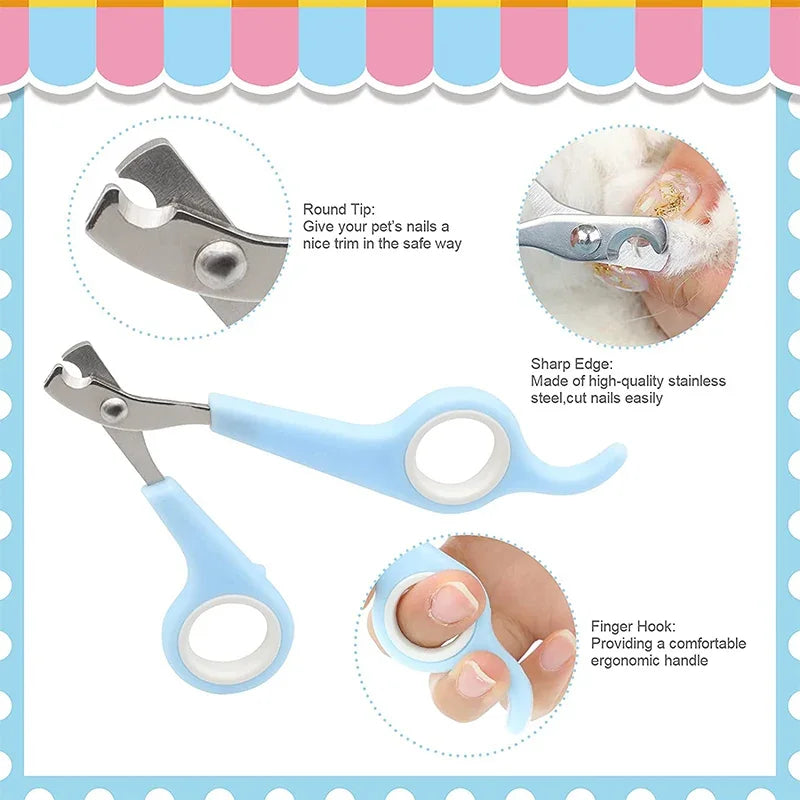 Rabbit Grooming Kit — Brush, Nail Clipper and Bath Tools for Small Animals