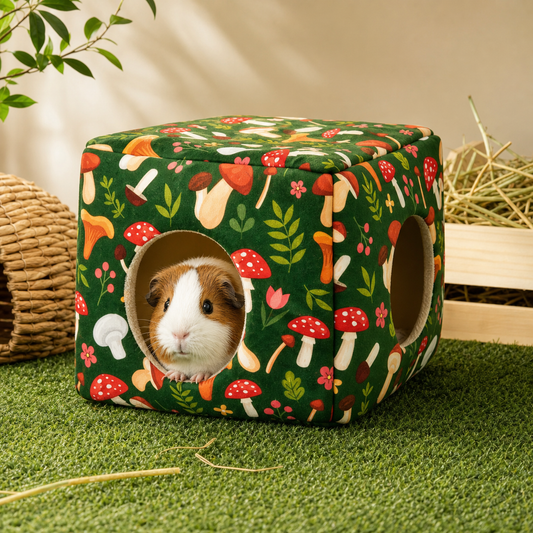 Guinea Pig Hideout House — Washable Cozy Small Animal Bed
