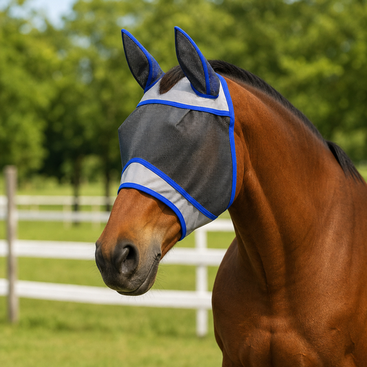 Horse Fly Mask — UV Protection Mesh Head Cover