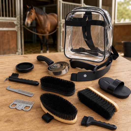 Horse Grooming Kit — 10-Piece Complete Set with Tote Bag