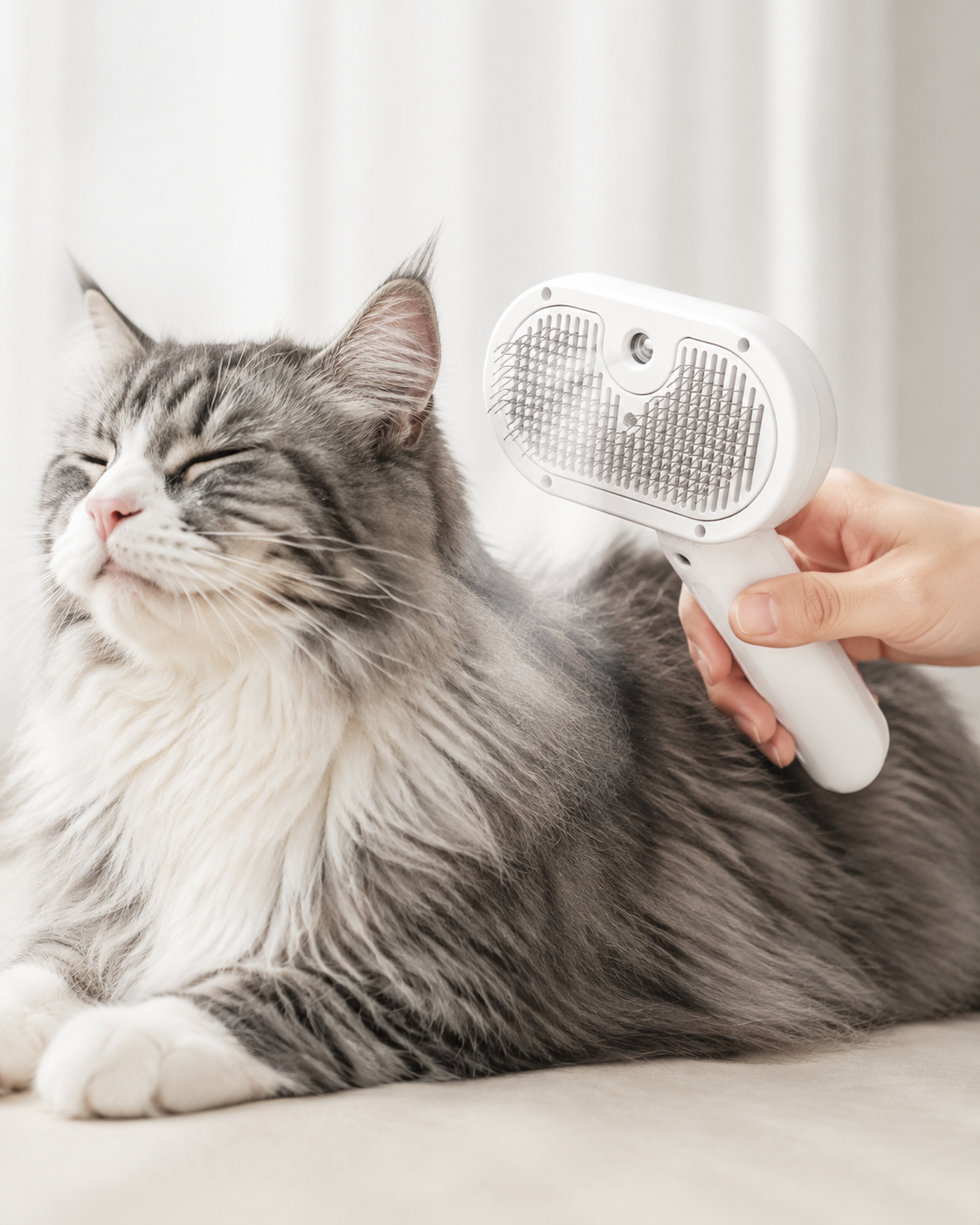 3-in-1 Electric Steam Pet Grooming Brush — Dogs & Cats